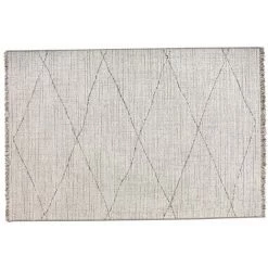 MILIBOO Tapis Blanc Type Berbère à Motif Losange 160 X 230cm BADILA - Blanc