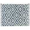 MILIBOO Tapis Ethnique En Coton Bleu Et Blanc 160 X 230 Cm ACANTE - Blanc Et Bleu -France MILIBOO Soldes 2022 40575315 1
