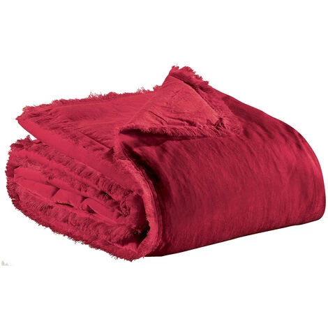 MILIBOO Plaid En Velours Rouge 135 X 200 Cm PESCA 3 MILIBOO Plaid En Velours Rouge 135 X 200 Cm PESCA
