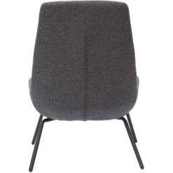 MILIBOO Fauteuil Design En Tissu Effet Velours Texturé Gris Foncé GILLY - Gris Foncé Velours -France MILIBOO Soldes 2022 41000762 4