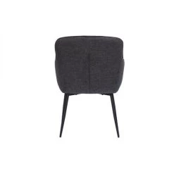 MILIBOO Chaise Design En Tissu Effet Velours Texturé Gris Foncé FRIDA - Gris Foncé Velours -France MILIBOO Soldes 2022 41000765 4