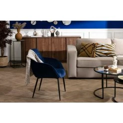 MILIBOO Chaise Design En Tissu Effet Velours Texturé Gris Foncé FRIDA - Gris Foncé Velours -France MILIBOO Soldes 2022 41000765 5