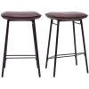 MILIBOO Tabourets De Bar Industriel Marron Foncé (lot De 2) DORY - Marron Foncé -France MILIBOO Soldes 2022 41000788 1