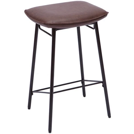 MILIBOO Tabourets De Bar Industriel Marron Foncé (lot De 2) DORY - Marron Foncé 5 MILIBOO Tabourets De Bar Industriel Marron Foncé (lot De 2) DORY - Marron Foncé – Image 3