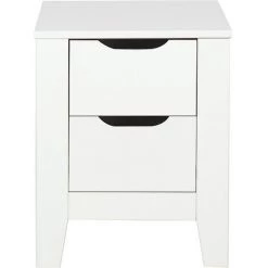 MILIBOO Table De Chevet Enfant Scandinave Blanche Avec Tiroirs MOLENE - Blanc