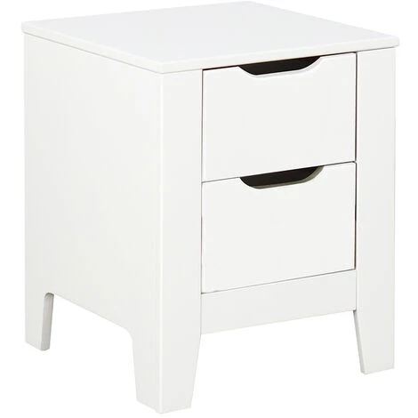 MILIBOO Table De Chevet Enfant Scandinave Blanche Avec Tiroirs MOLENE - Blanc 4 MILIBOO Table De Chevet Enfant Scandinave Blanche Avec Tiroirs MOLENE - Blanc – Image 2
