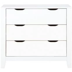 MILIBOO Commode Enfant Scandinave Blanche Avec 3 Tiroirs MOLENE - Blanc