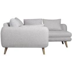 MILIBOO Canapé D'angle Droit Scandinave 3/4 Places Gris Clair Chiné CREEP - Gris Clair -France MILIBOO Soldes 2022 41826394 3