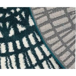 MILIBOO Tapis Rond Graphique Bleu D160 Cm OLAPA - Bleu Canard -France MILIBOO Soldes 2022 43674347 3