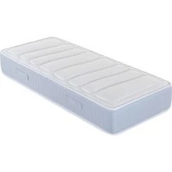 MILIBOO Matelas 80 X 200 Cm à Ressorts Ensachés Avec Mémoire De Forme 25 Cm BEN - Blanc Et Gris