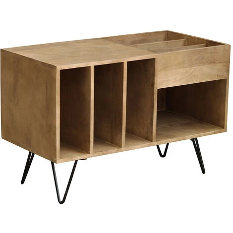 MILIBOO Buffet De Rangement Vinyles Manguier Et Métal L90 Cm BOOGIE - Bronze 4 MILIBOO Buffet De Rangement Vinyles Manguier Et Métal L90 Cm BOOGIE - Bronze – Image 2