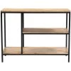 MILIBOO Console Industrielle En Manguier Massif Et Métal L100 Cm MERYN - Bois Clair / Noir -France MILIBOO Soldes 2022 44051606 1