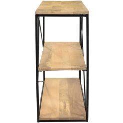 MILIBOO Console Industrielle En Manguier Massif Et Métal L115 MAESTRO - Bois Clair / Noir -France MILIBOO Soldes 2022 44051611 3