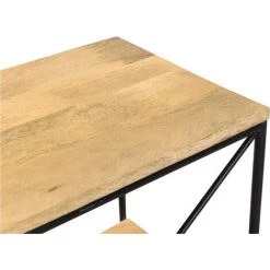 MILIBOO Console Industrielle En Manguier Massif Et Métal L115 MAESTRO - Bois Clair / Noir -France MILIBOO Soldes 2022 44051611 4