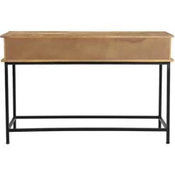 MILIBOO Console 3 Tiroirs Manguier Massif Et Métal L120 Cm AROK - Bois Clair / Noir 10 MILIBOO Console 3 Tiroirs Manguier Massif Et Métal L120 Cm AROK - Bois Clair / Noir -France MILIBOO Soldes 2022 44051620 4