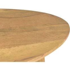 MILIBOO Table Basse Ovale En Manguier Massif Clair L100 Cm PALEY - Marron Clair -France MILIBOO Soldes 2022 44051624 4