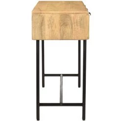 MILIBOO Console 3 Tiroirs En Manguier Massif Et Métal Noir L100 JUNO-MORISSON - Bois Clair / Noir -France MILIBOO Soldes 2022 44051630 3