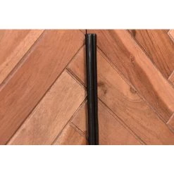 MILIBOO Bibliothèque Motif Chevrons En Acacia Massif Et Métal Noir STICK - Bois Verni Foncé -France MILIBOO Soldes 2022 44051634 4