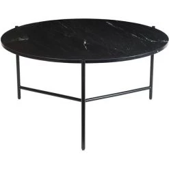 MILIBOO Table Basse Ronde En Marbre Noir D90 Cm BUMCELLO - Noir -France MILIBOO Soldes 2022 44051656 2