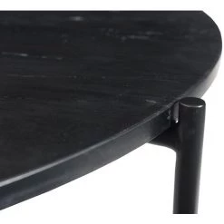 MILIBOO Table Basse Ronde En Marbre Noir D90 Cm BUMCELLO - Noir -France MILIBOO Soldes 2022 44051656 4