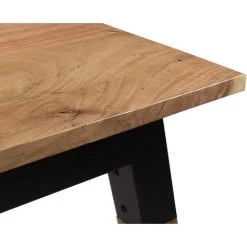 MILIBOO Table à Manger En Acacia Massif Et Métal Noir Rectangulaire L202 Cm TIVOLI - Naturel -France MILIBOO Soldes 2022 44365258 4
