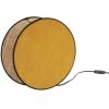 MILIBOO Lampe à Poser Bi-matière Velours Jaune Moutarde Et Rabane D35 Cm VERSO - Jaune Mat -France MILIBOO Soldes 2022 45093091 1