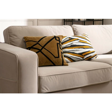 MILIBOO Coussin En Coton Thym Avec Motif Noir Brodé 45 X 45 Cm CROP - Vert 5 MILIBOO Coussin En Coton Thym Avec Motif Noir Brodé 45 X 45 Cm CROP - Vert – Image 3