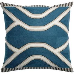 MILIBOO Coussin Brodé Ethnique Bleu 45 X 45 Cm YELO - Bleu