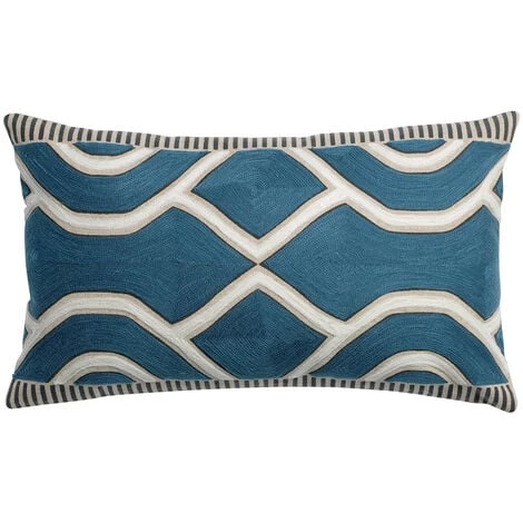MILIBOO Coussin Brodé Ethnique Bleu 30 X 50 Cm YELO - Bleu 3 MILIBOO Coussin Brodé Ethnique Bleu 30 X 50 Cm YELO - Bleu