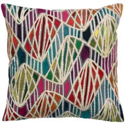 MILIBOO Coussin En Coton Brodé Multicolore 45 X 45 Cm ETIK - Multicolore