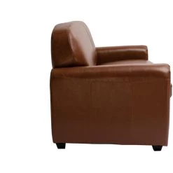 MILIBOO Canapé Convertible 3 Places En Cuir Marron Avec Matelas 9 Cm CLUB - Marron Mat -France MILIBOO Soldes 2022 46359896 4