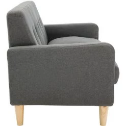 MILIBOO Canapé Scandinave 2 Places En Tissu Gris Foncé LUNA - Gris Foncé -France MILIBOO Soldes 2022 46450154 3