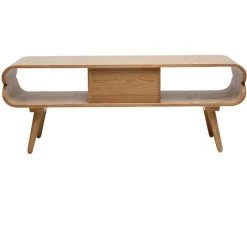 MILIBOO Meuble TV Scandinave Avec Rangements Bois Clair L132 Cm TAKLA - Frêne -France MILIBOO Soldes 2022 46525828 4
