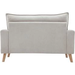 MILIBOO Canapé Scandinave 2 Places Effet Velours Grège JONAS - Naturel Velours -France MILIBOO Soldes 2022 46585058 4