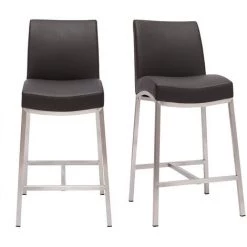 MILIBOO Tabourets De Bar Design Noirs H70 Cm (lot De 2) OLLY - Noir