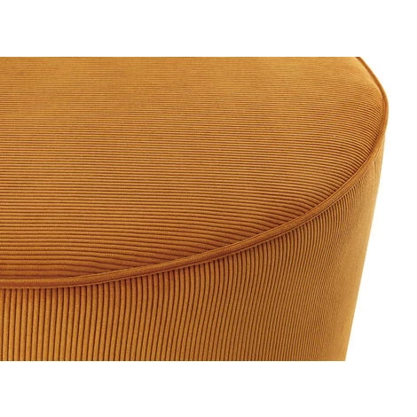 MILIBOO Pouf Rond En Velours Côtelé Jaune D70 Cm LOUIS - Jaune Velours 4 MILIBOO Pouf Rond En Velours Côtelé Jaune D70 Cm LOUIS - Jaune Velours – Image 2