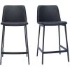 MILIBOO Tabourets De Bar Design Noirs H66 Cm (lot De 2) ARSENE - Noir