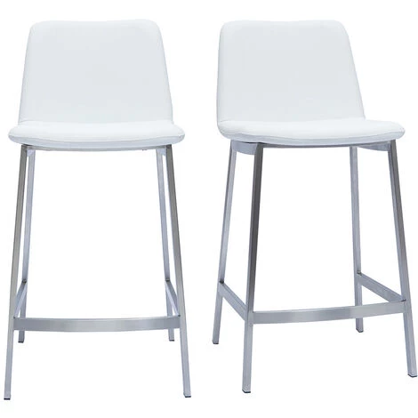 MILIBOO Tabourets De Bar Design Blancs H66 Cm (lot De 2) ARSENE - Blanc 3 MILIBOO Tabourets De Bar Design Blancs H66 Cm (lot De 2) ARSENE - Blanc