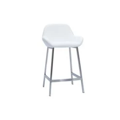 MILIBOO Tabourets De Bar Design Blancs Et Pieds Métal (lot De 2) RINGER - Blanc -France MILIBOO Soldes 2022 46974981 3