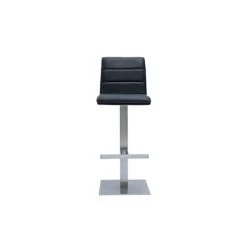 MILIBOO Tabouret De Bar Design Noir Et Inox Brossé NENY - Noir