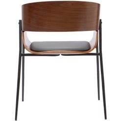 MILIBOO Chaise Design Noir Et Bois Foncé WESS - Noyer / Noir 9 MILIBOO Chaise Design Noir Et Bois Foncé WESS - Noyer / Noir -France MILIBOO Soldes 2022 47181839 4