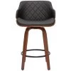 MILIBOO Tabouret De Bar Design Noir Et Bois Foncé H65 Cm LUCIEN - Noyer / Noir -France MILIBOO Soldes 2022 47181844 1