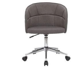 MILIBOO Fauteuil De Bureau Tissu Gris Foncé JOLLY - Gris Foncé