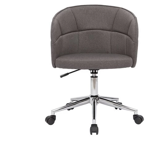 MILIBOO Fauteuil De Bureau Tissu Gris Foncé JOLLY - Gris Foncé 3 MILIBOO Fauteuil De Bureau Tissu Gris Foncé JOLLY - Gris Foncé