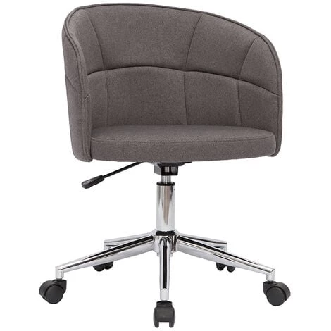 MILIBOO Fauteuil De Bureau Tissu Gris Foncé JOLLY - Gris Foncé 4 MILIBOO Fauteuil De Bureau Tissu Gris Foncé JOLLY - Gris Foncé – Image 2