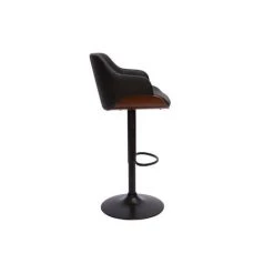 MILIBOO Tabouret De Bar Design Réglable Noir Et Bois Foncé LUCIEN - Noyer / Noir -France MILIBOO Soldes 2022 47332172 3