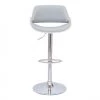MILIBOO Tabouret De Bar Design Réglable Tissu Gris Et Bois Clair CLASH - Gris Clair -France MILIBOO Soldes 2022 47332183 1