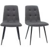 MILIBOO Chaises Design Capitonnées Tissu Gris Et Métal Noir (lot De 2) ESCAPE - Gris Foncé 1 MILIBOO Chaises Design Capitonnées Tissu Gris Et Métal Noir (lot De 2) ESCAPE - Gris Foncé -France MILIBOO Soldes 2022 47908398 1