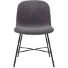 MILIBOO Chaise Design Effet Velours Gris Et Métal Noir ARCADE - Gris Foncé Velours -France MILIBOO Soldes 2022 47908402 1
