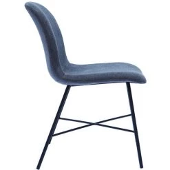 MILIBOO Chaise Design Effet Velours Gris Et Métal Noir ARCADE - Gris Foncé Velours -France MILIBOO Soldes 2022 47908402 3